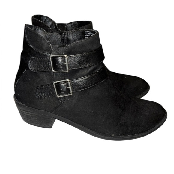 Madden Girl Shoes - Madden Girl Double Buckle Black Ankle Booties Women 7.5